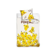 Pokemon Pikachu Single Duvet Cover Set European 100% Cotton Children's  2-in-1