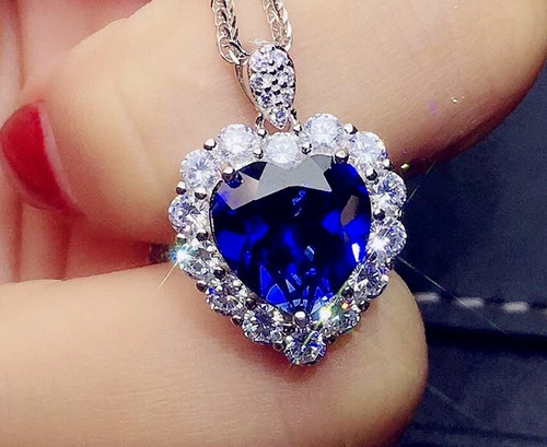 Heart crystal stone pendant - heart,