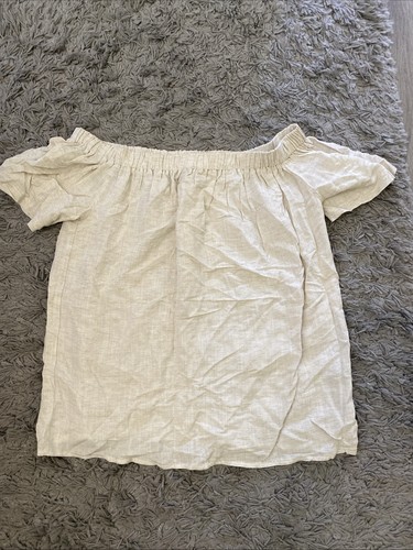 Beige off shoulder - off, top
