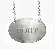 Engraved, Oval Pewter Decanter