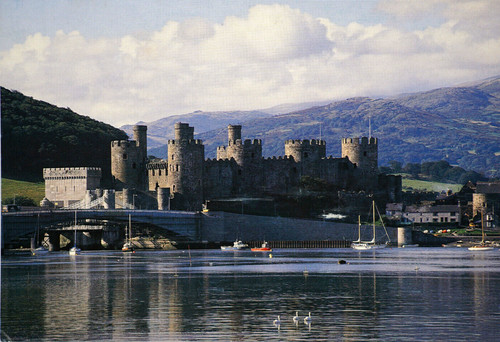 Postcard conwy castle medieval - postcard,