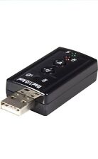 StarTech.com Virtual 7.1 USB Stereo Audio Adapter External Sound Card - Sound...