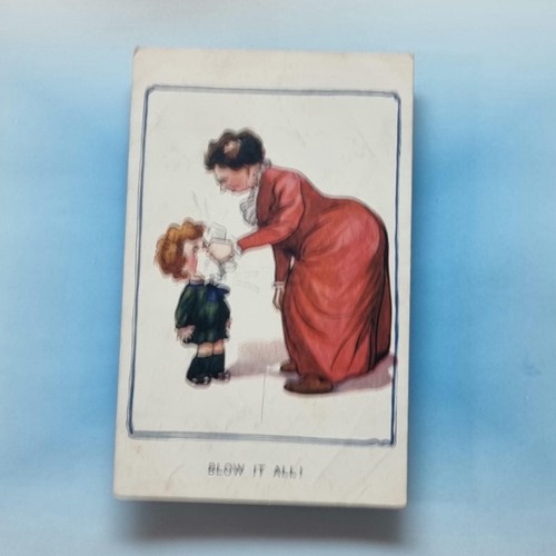 Comic postcard c1920 - comic, child