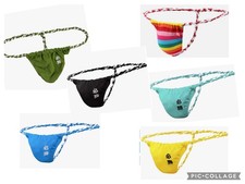 Newsywell Mens T-back Thong Sumo Rope G String Low Rise Bikini Briefs Underwear