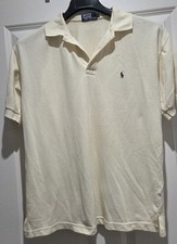 Ralph Lauren Pale Yellow Polo Cotton T Shirt Size L