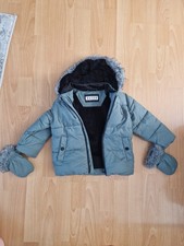 Ted Baker Size 12-18 Months Coat Green With Attachable Mittens