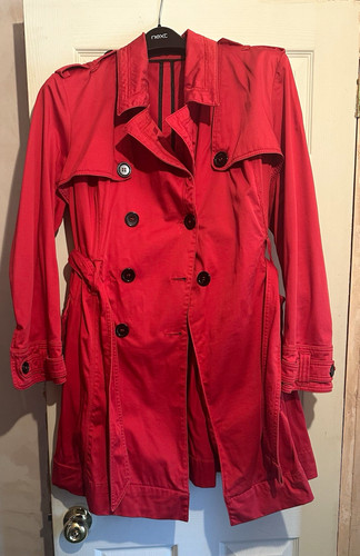 Next red cotton trench - cotton,