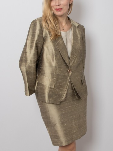 Vintage dupioni silk skirt - dupioni,