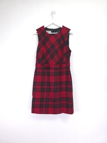 Hobbs dress size red check - dress,