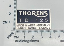 Thorens 125 turntable badge - thorens, td