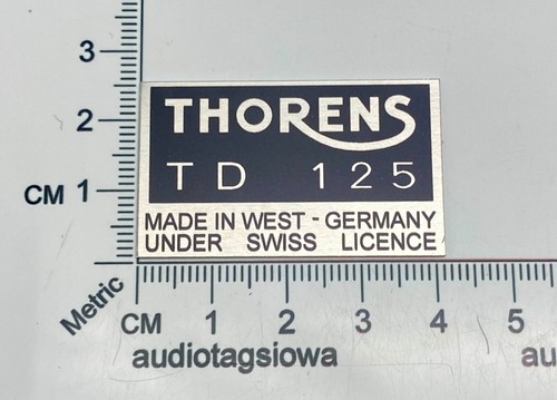 Thorens 125 turntable badge - td,