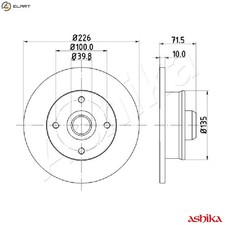 2x BRAKE DISC 61-00-0922 FOR