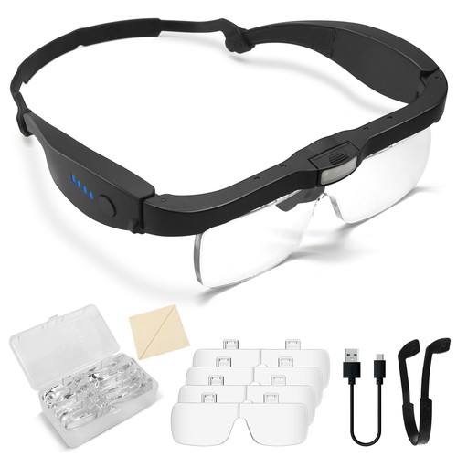 Magnifying glass headset led - magnifying,