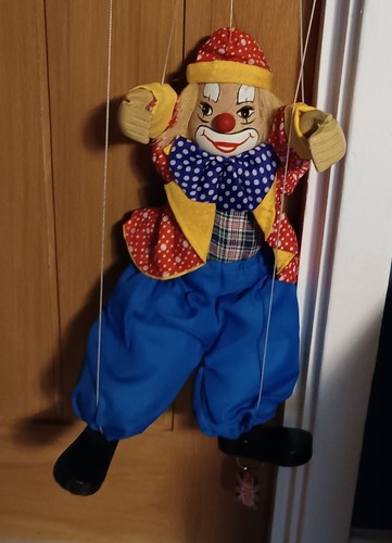 Vintage clown hobo marionette - clown,