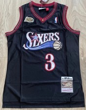 Allen Iverson #3 76ers Basketball Jersey Vest Black Size Medium 
