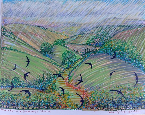 Original acrylic summertime