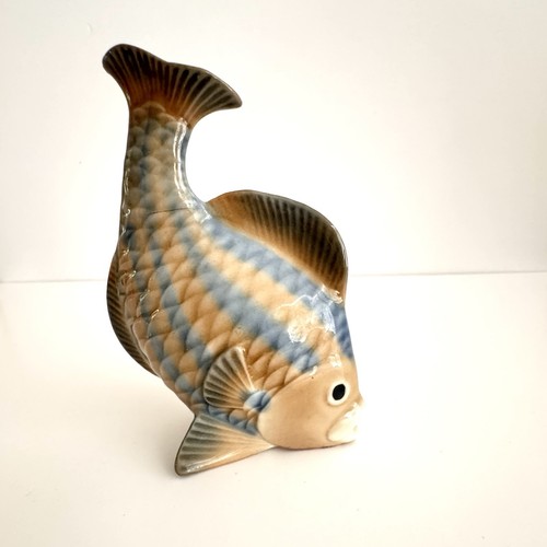 Vintage fish ornament glazed - ornament,