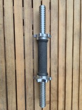 18" Chrome Dumbbell Bar Handle Weight Lifting Spinlock Collar Gym Fitness Single