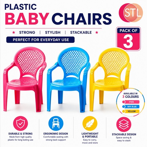Pack kids chairs outdoor - pack, 3