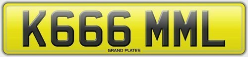 Number plate k666 - number,
