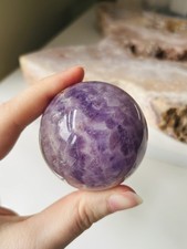Natural Chevron Amethyst Sphere 230g 5.5cm Quartz Crystal Ball Stone Healing