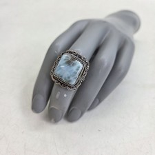 925 Silver Ring Large Square