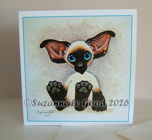 Siamese cat kitten painting - cat,