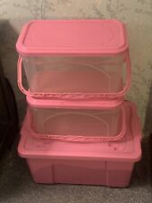 Pack of 3. Pink Storage Boxes