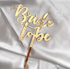 Bride To Be Cake Topper Gold Wedding Cake Toppers Decorations Gift Acrylic