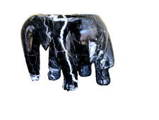LARGE ONYX MARBLE ELEPHANT TEA