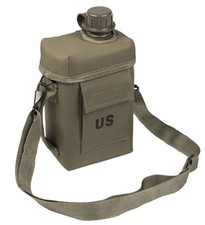 Mil-Tec Patrol Canteen Water Bottle 2L OD Green Hiking Scouts Hydration