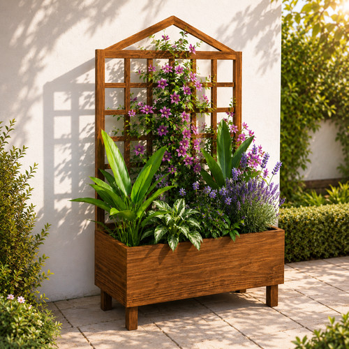 Rustic wooden garden - rustic,