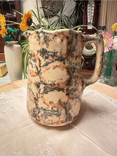 Antique spongeware pottery - antique,