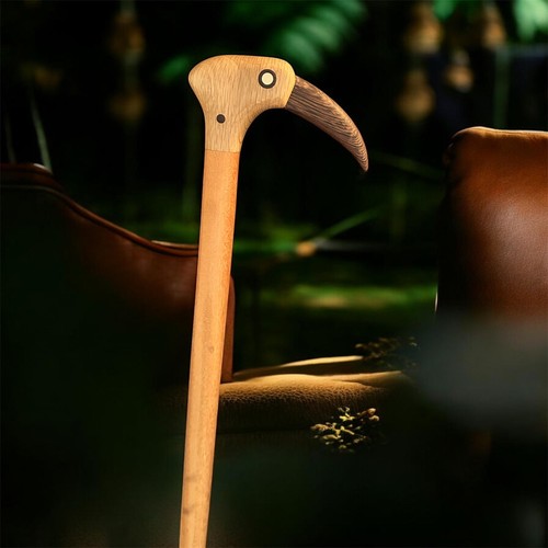 Handcrafted oak wooden walking - oak,
