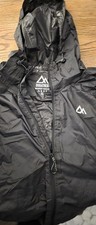 Next New Windbreaker Jacket Xl Black Full Zip