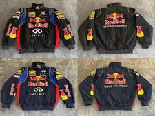 Adult F1 Vintage Racing Jacket, Red Bull Jacket,Ebroidered Cotton Padded