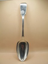 London 1827 Sterling Silver Fiddle Pattern Serving Spoon 79gm By Benjamin Davies