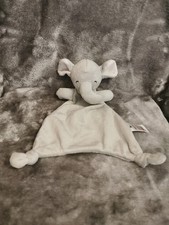 TU Sainsburys Grey Elephant Plush Knotted Comforter Blankie Blanket Soft Toy