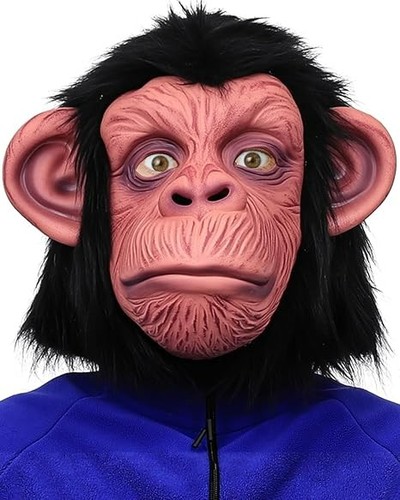 Latex monkey mask - latex, halloween
