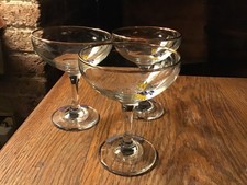 Babycham glasses x three.