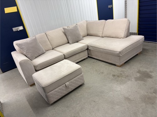 Dfs cream shape corner - corner, sofa