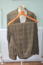 Vintage Hebden Cord Co Ltd Green Tweed Plus Fours Suit - Chest 48"