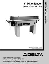 Delta 31-390 391 392 6" Edge Sander Instruction Manual