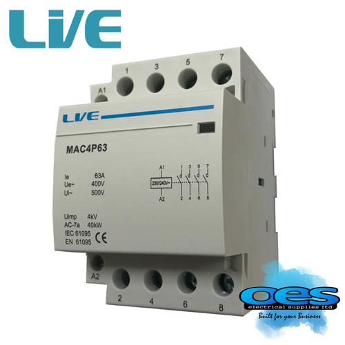 Contactor amp pole ac - 63,
