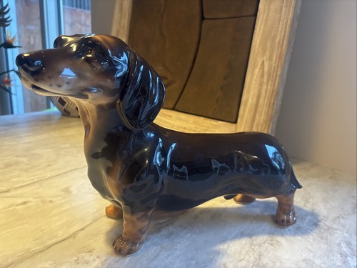 Vintage ceramic dachshund dog - ceramic,