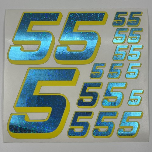 Blue star hologram yellow - blue, hologram/yellow