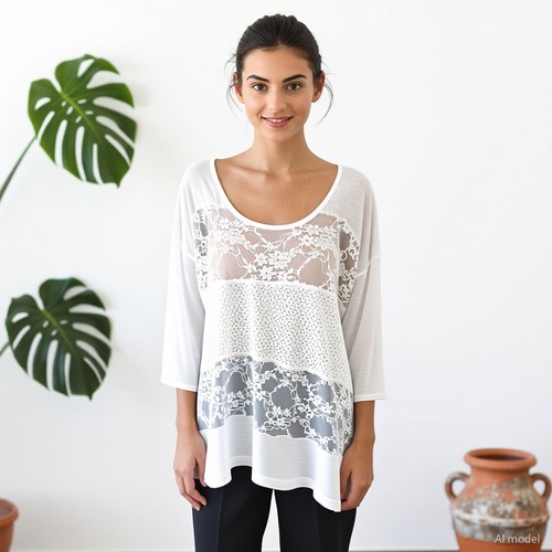 Boho lagenlook tunic top - lagenlook,