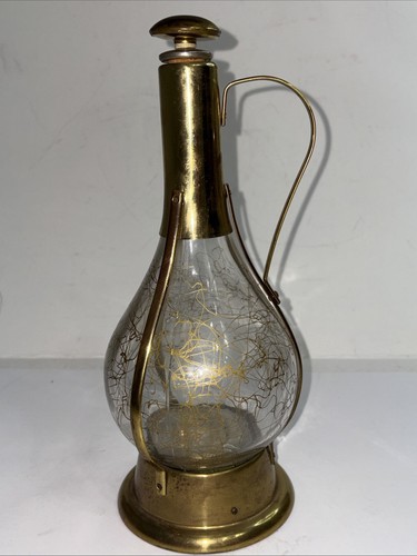Vintage brass glass - brass,