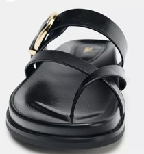 ZARA Black Criss Cross Flat