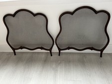 Antique Pair Of Dutch Wood & Metal Mesh Window Screen /Original Plant Protector